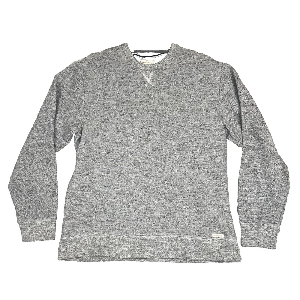 WEATHERPROOF VINTAGE  Mens Sweatshirt Med Cross Weave Gray Heather‎ Sports Camp